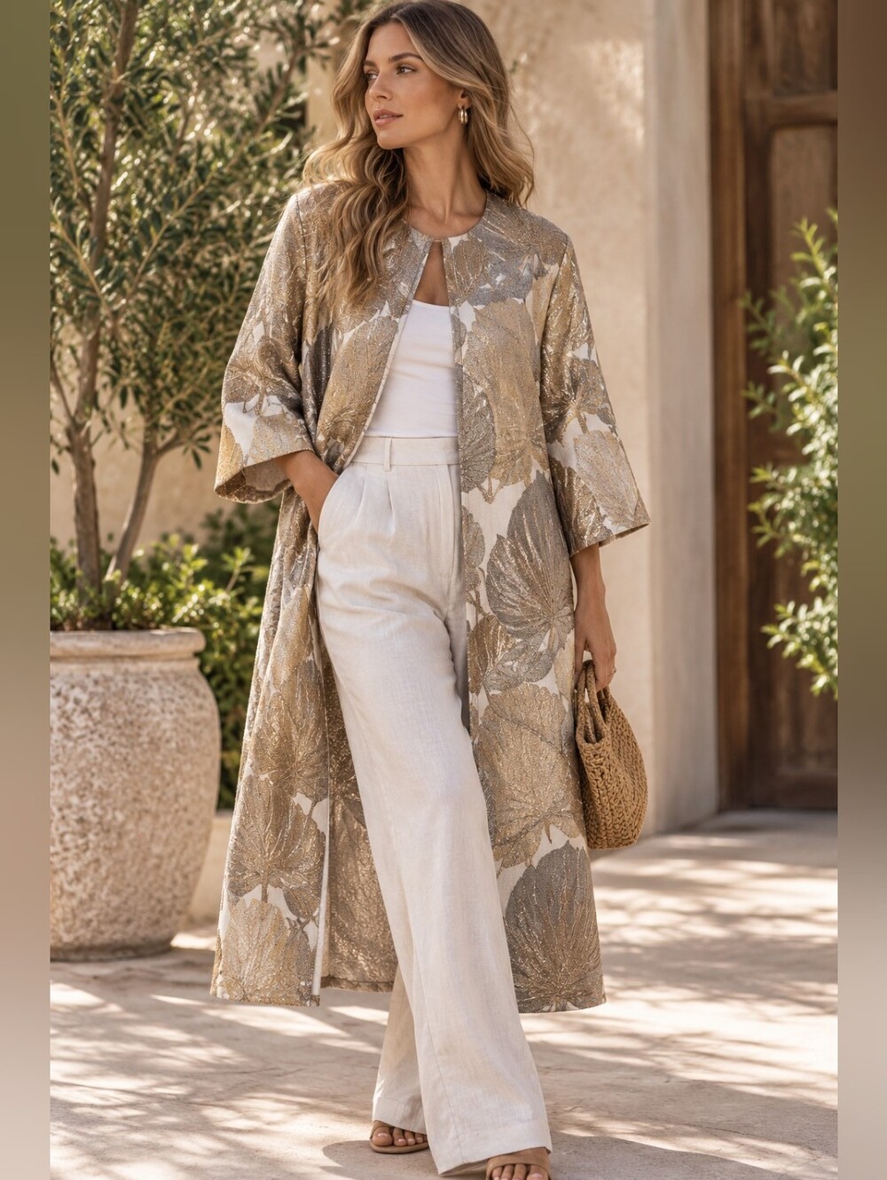 Zara NWOTs Knit Jacquard Coat